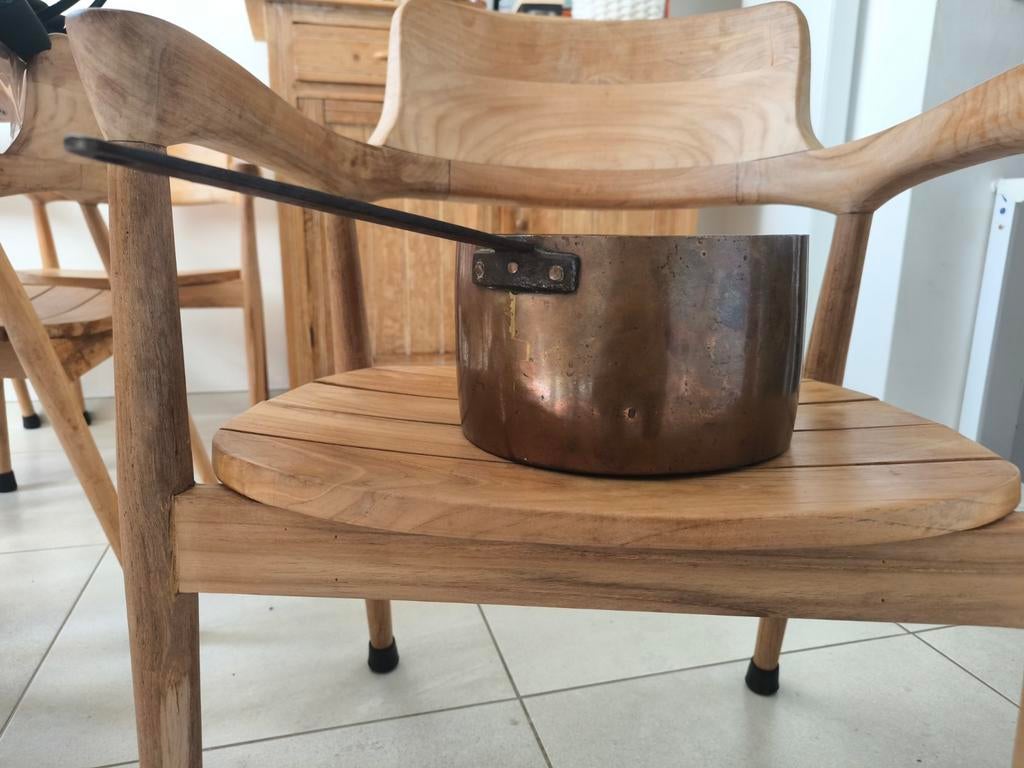 Ancien poêlon cuivre, Brocante, Enlèvement, Utilisé, Métal