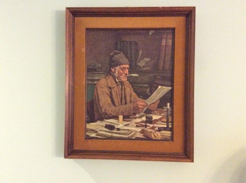 SCHILDERIJ " ALBERT ANKER " MONSIEUR LE SECRETAIRE COMMUNAL, Antiek en Kunst, Ophalen