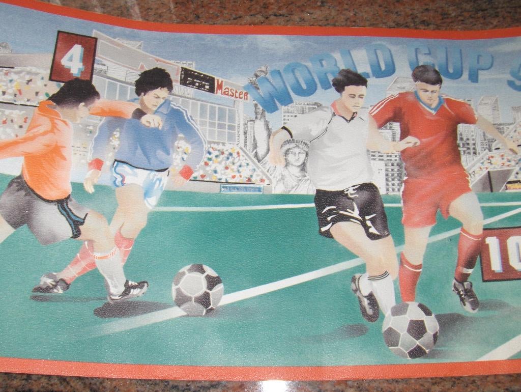 Frise papier peint foot. Hauteur 27 cm et longueur 10 m., Enlèvement ou Envoi, Neuf