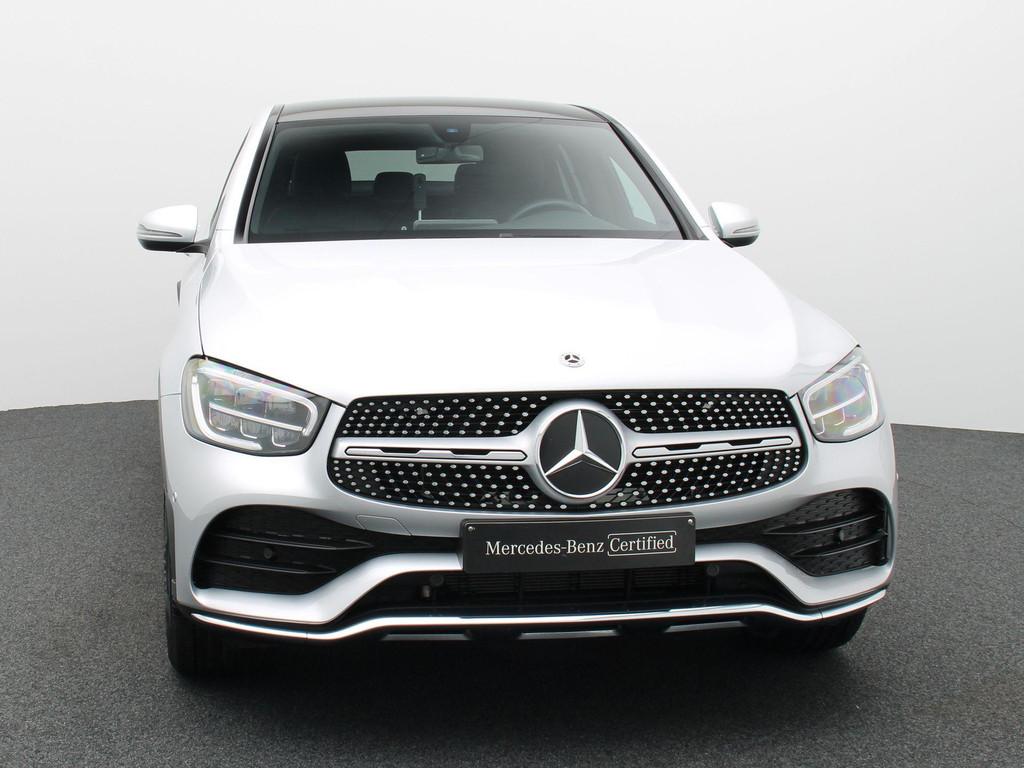 Mercedes-Benz GLC 200 Coupé + AMG LINE + LEDER + 1Y USED GA, Automaat, 197 pk, Zwart, 2000 kg