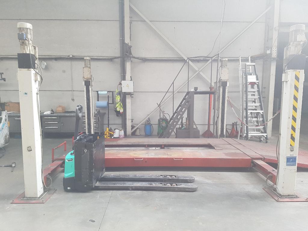 4 kolom's hefbrug tot 16 ton !, Ophalen, Gebruikt