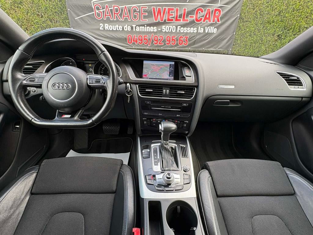 Audi A5 Coupé 2.0Tdi S-Line Boite Auto/Gps/Cuir/Garantie1an!, 4 cilinders, Bedrijf, Diesel, Grijs