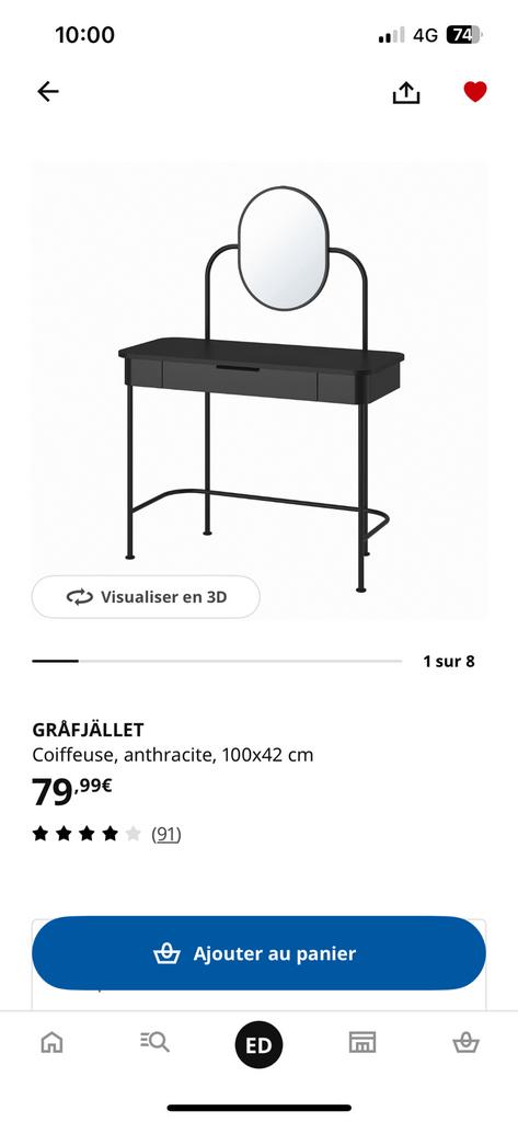 Meuble coiffeuse maquilleuse, Maison & Meubles, Enlèvement, Neuf