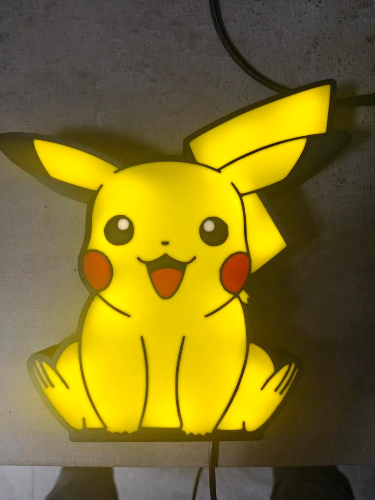 3D geprinte Pikachu led lamp, Ophalen of Verzenden, Zo goed als nieuw, Overige typen