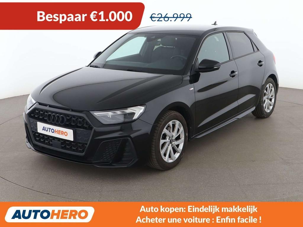 Audi A1 30 TFSI S line (bj 2024, automaat), Auto's, Audi, Euro 6, Zwart, USB, 5 zetels