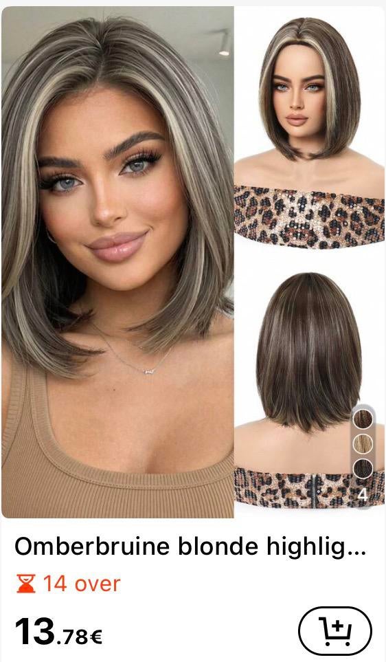 Mooie pruik met vastzetclips, Handtassen en Accessoires, Uiterlijk | Haarverzorging, Ophalen, Zo goed als nieuw