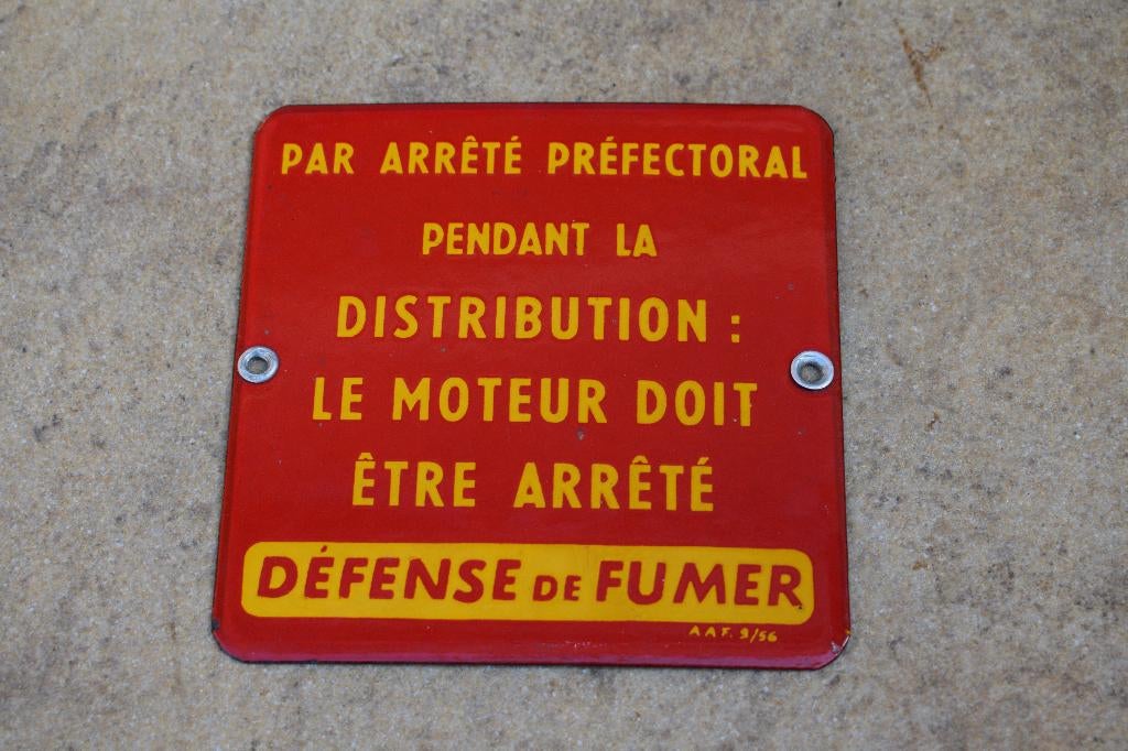 emaillebord shell voor benzinepomp uit 1956, Verzamelen, Ophalen of Verzenden, Gebruikt, Reclamebord