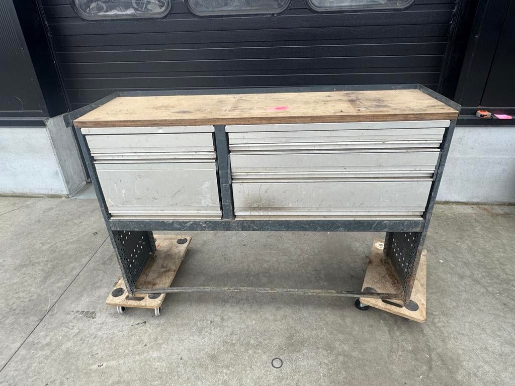 Inrichtrek voor bestelwagen werkbank, Ophalen, Gebruikt