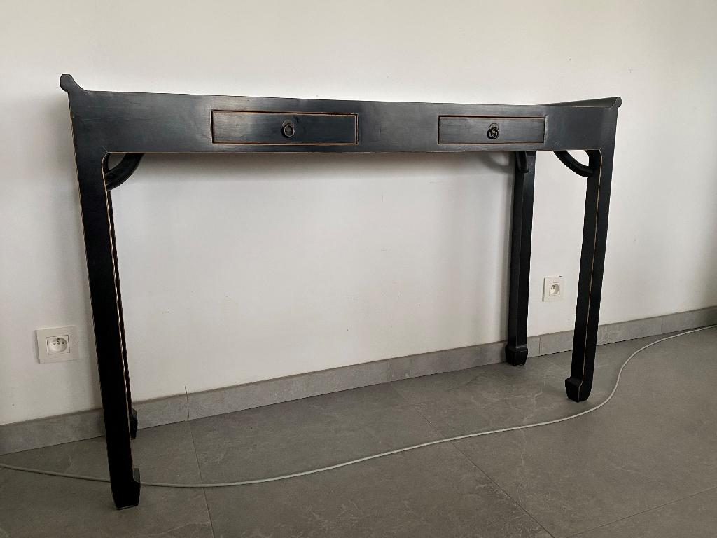 Superbe console noire "Bombay Pekin" – Style Asiatique, Antiquités & Art, Antiquités | Meubles | Tables, Enlèvement ou Envoi