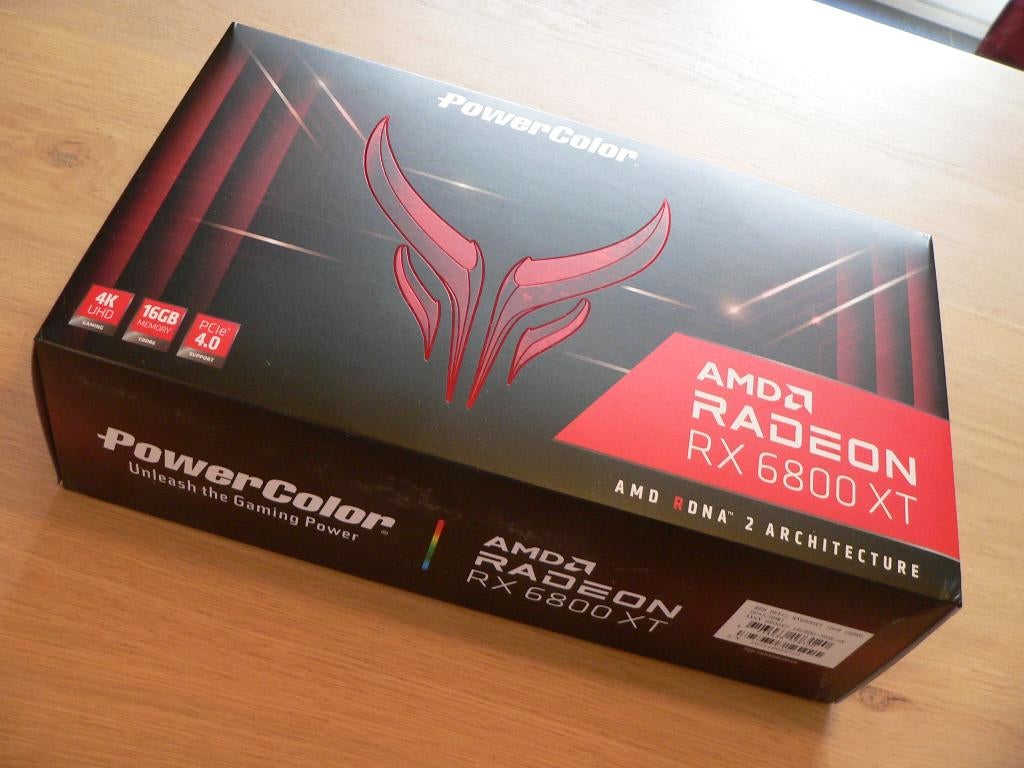 PowerColor Radeon RX 6800XT, AMD, GDDR6, PCI-Express 4, Comme neuf