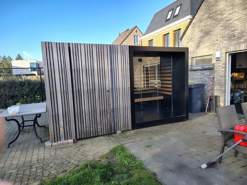 sauna met 8 infrarood panelen mooi afgewerkt van binnen, Sports & Fitness, Sauna, Enlèvement, Infrarouge