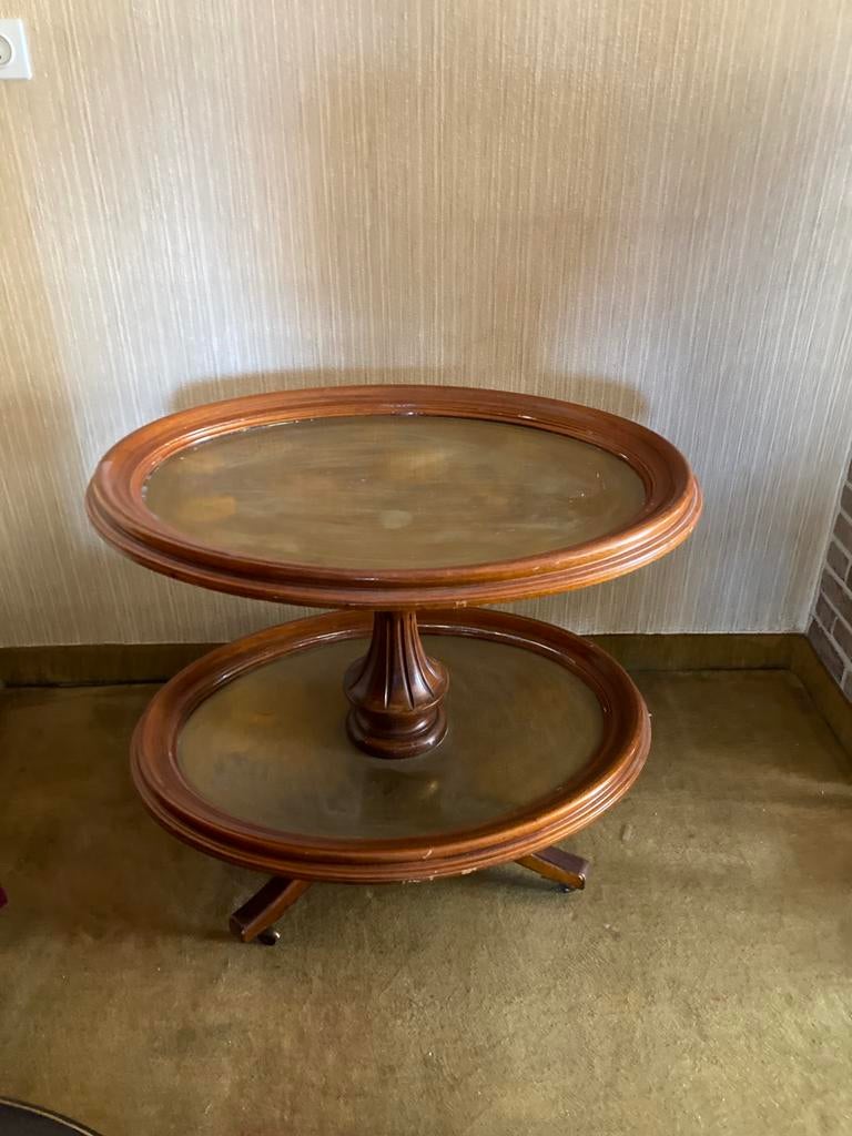 Table avec plateau en cuivre, Enlèvement, Comme neuf