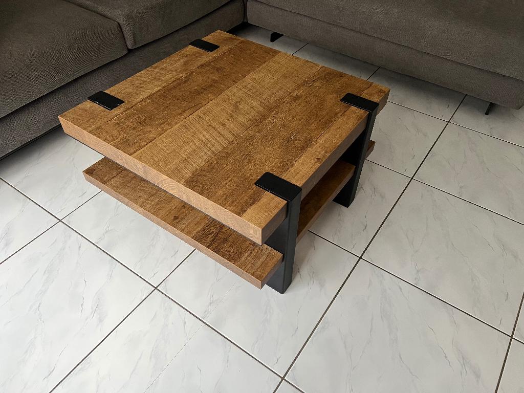 Salontafel, Huis en Inrichting, Tafels | Salontafels, Ophalen, 50 tot 100 cm, Vierkant, 50 tot 100 cm