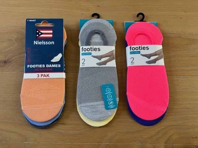 Footies Dames - 7 paar – Nieuw!, Kleding | Dames, Sokken en Kousen, Ophalen of Verzenden, Nieuw, Overige kleuren, Kousenvoetjes en Kniekousjes