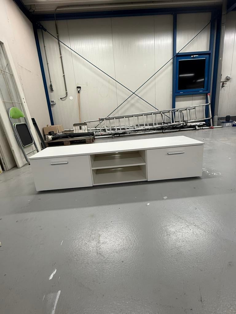 Modern wit tv meubel, Ophalen, Zo goed als nieuw, Wit