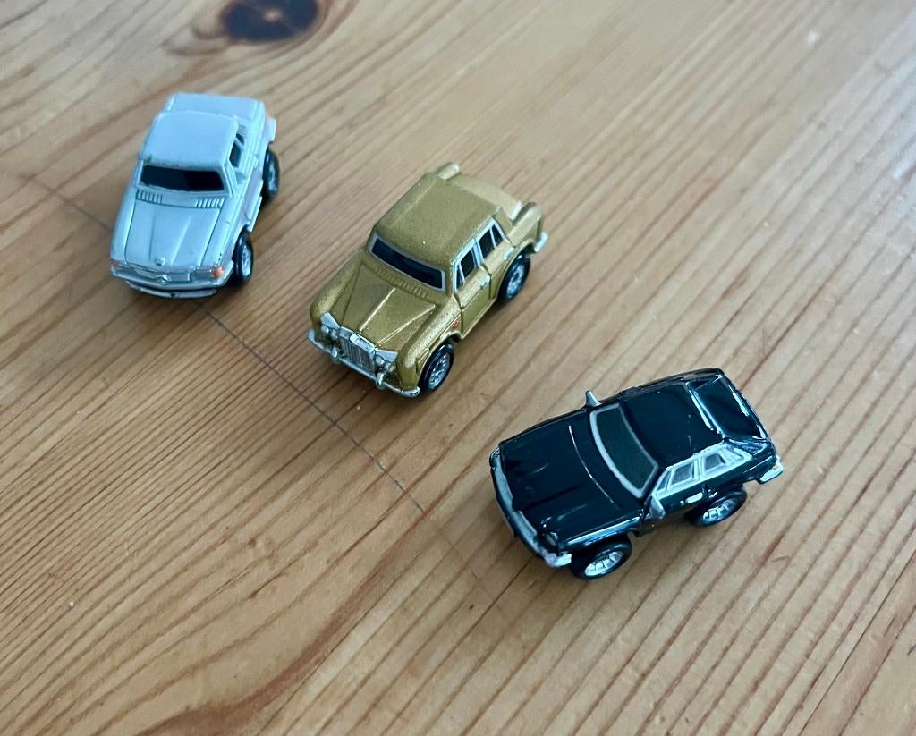 Vintage Micro Machines 3-delige set autootjes van Galoob, Collections, Enlèvement ou Envoi, Utilisé