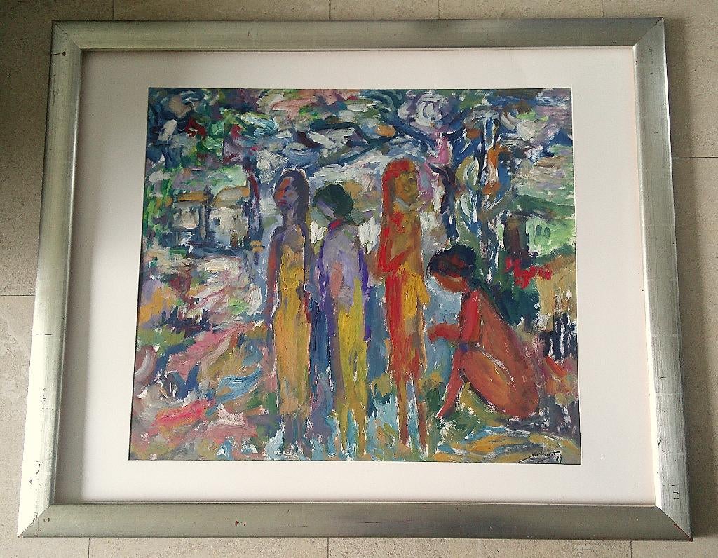 4 vrouwenfiguren in het bos '87 - Jelle Hoogstra 1924-2003, Antiek en Kunst, Ophalen