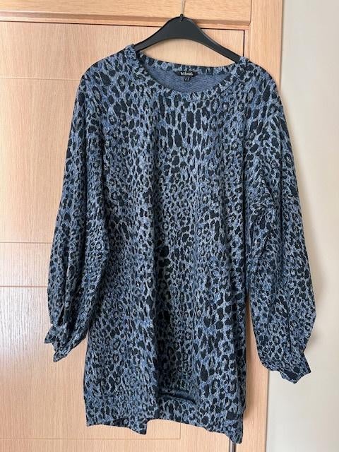 Lange trui/minijurk MS Mode maat L (nr7206), Kleding | Dames, Jurken, Blauw, Maat 42/44 (L), Ophalen of Verzenden, Zo goed als nieuw