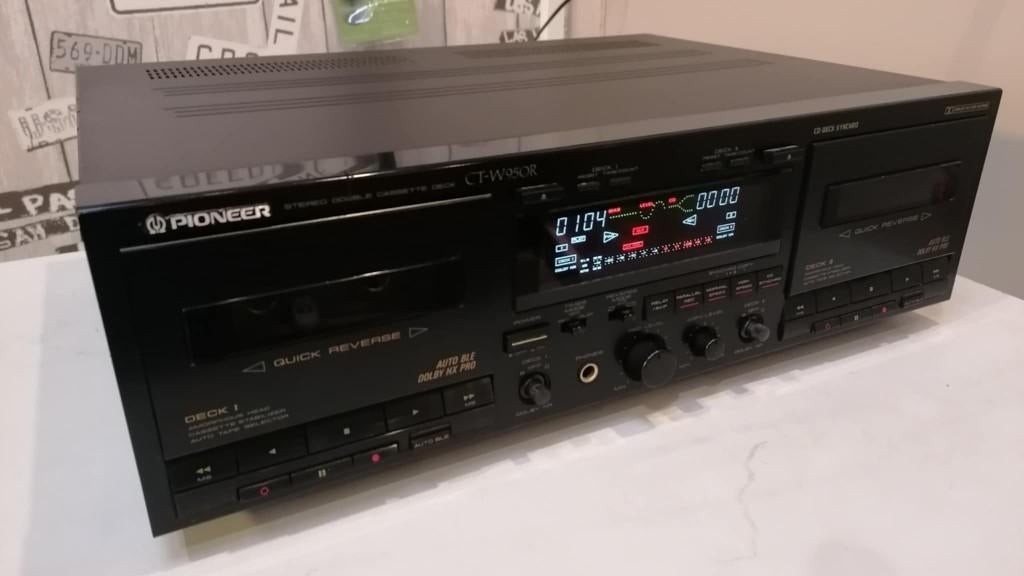 Pioneer CT-W950R Dubbel cassettedeck, Audio, Tv en Foto, Cassettedecks, Ophalen of Verzenden, Dubbel, Overige merken, Tiptoetsen