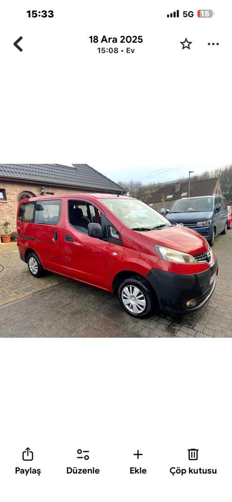 Benzine 1.6i benzine CT-OK Nissan nv200 minibus, Auto's, Euro 5, 1600 cc, Particulier, 6 deurs