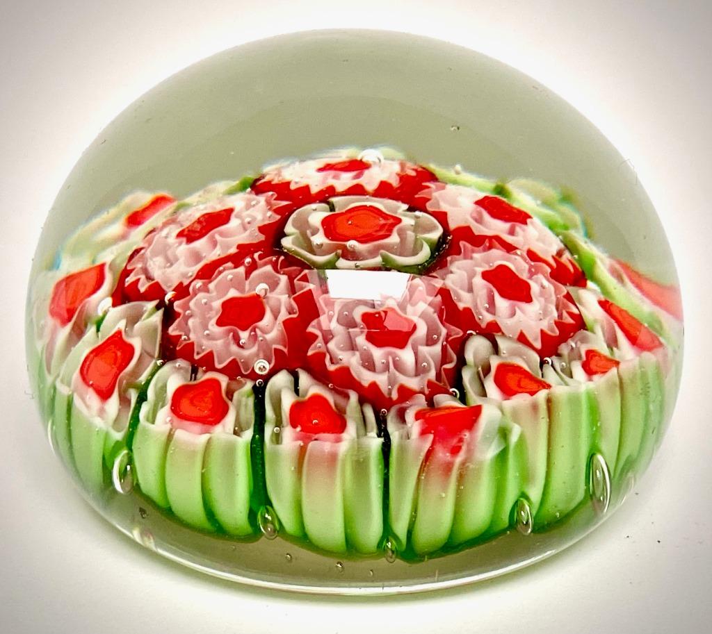 Murano Millefiori Ancien Presse Papier  Boule de Sulfure, Enlèvement ou Envoi