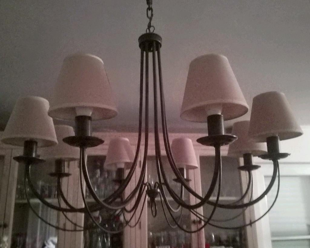 Kroonluchter - hanglamp - landelijke stijl (8 lampen), Ophalen, Zo goed als nieuw