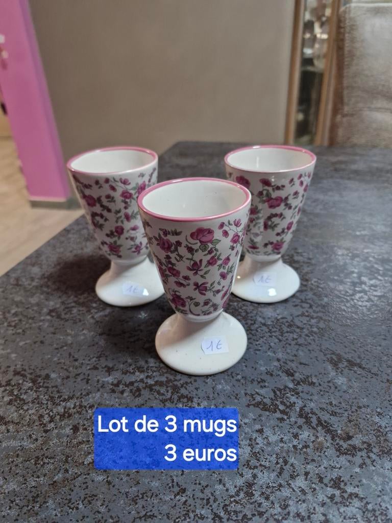 Set van 3 mokken met bloemen, Ophalen of Verzenden