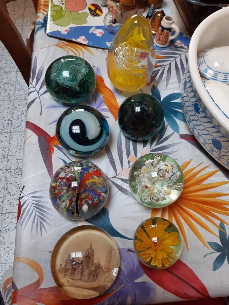 Boule verre décorée, Antiquités & Art, Enlèvement