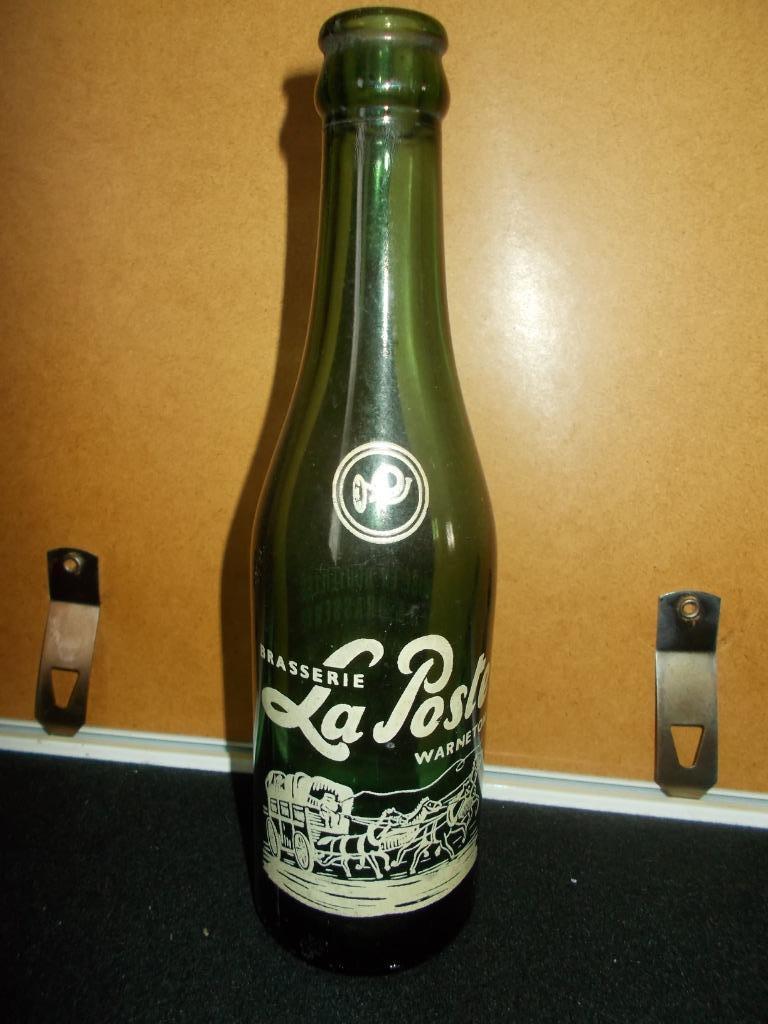 WARNETON - ancienne bouteille de bière verte 1/4L - La Poste, Collections, Marques de bière, Utilisé, Bouteille(s), Autres marques