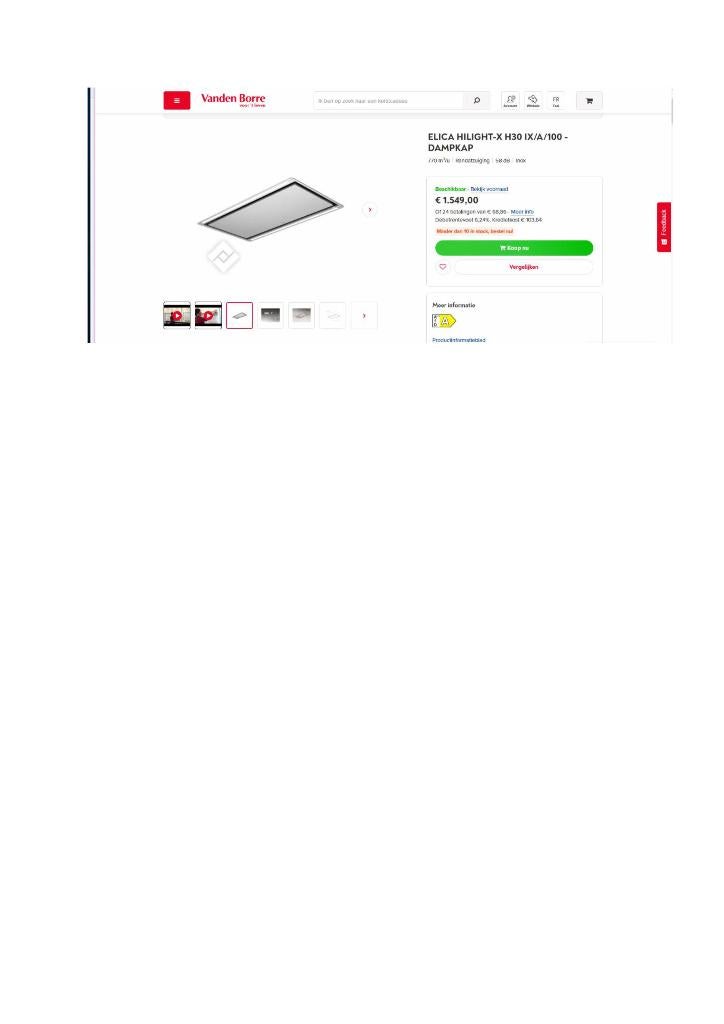 nieuwe dampkap elica, Ophalen, Motor, Nieuw, Inbouw