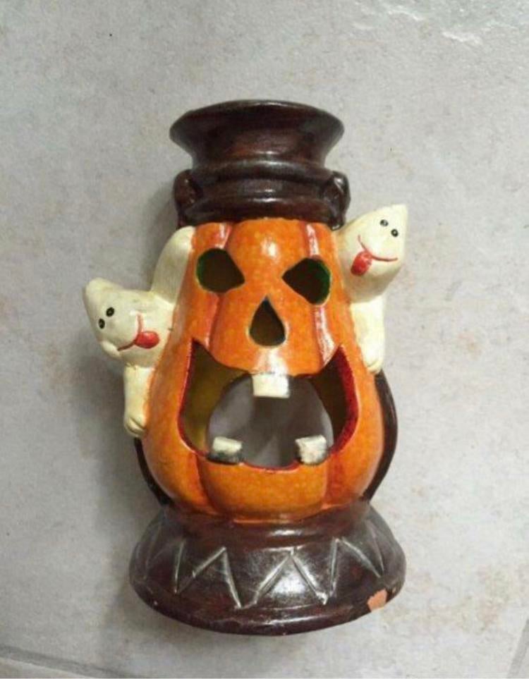 Theelichthouder Halloween, Verzamelen, Beelden en Beeldjes, Ophalen of Verzenden, Gebruikt, Fantasy