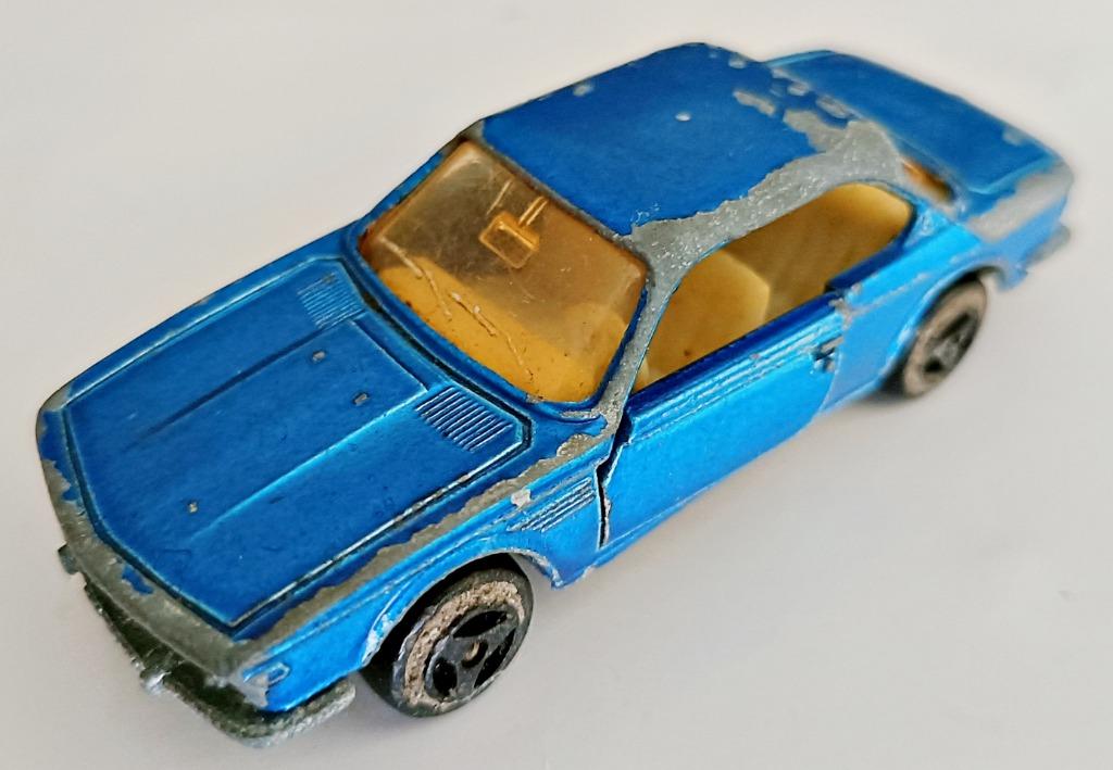 Majorette 235 BMW 3.0 GSI, 1/56, bleue, de 1973-77, Enlèvement ou Envoi, Utilisé, Voiture, Matchbox