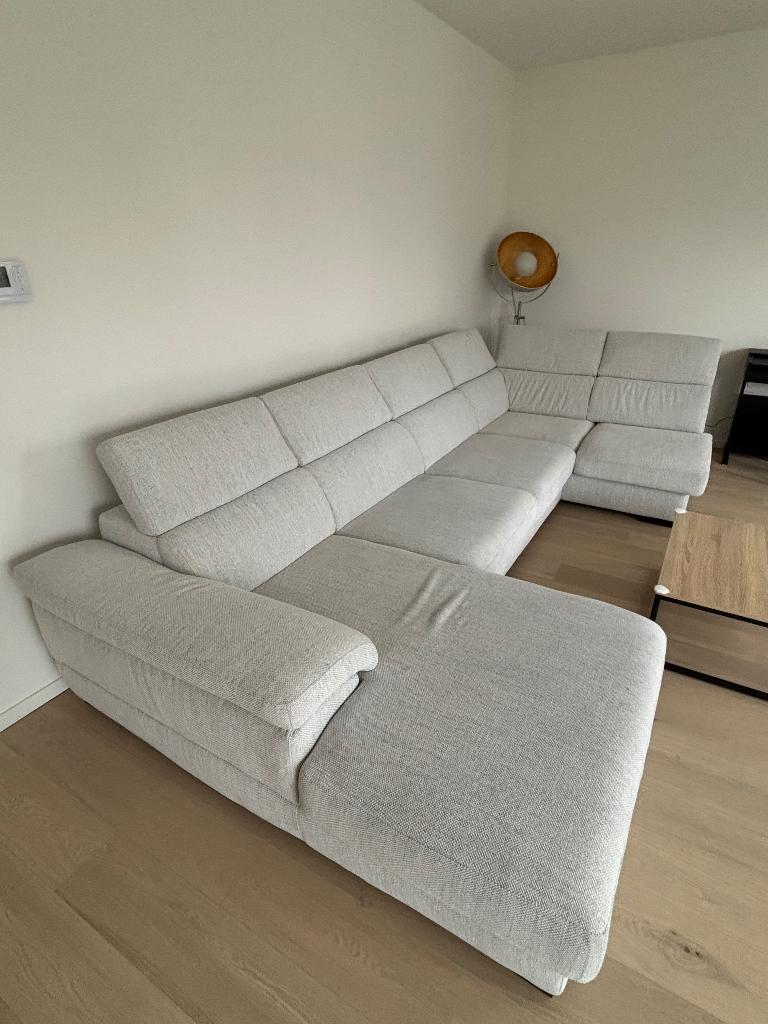 Grand canapé lit +meridienne + pouf coffre, Enlèvement, Neuf, Tissus, Moderne