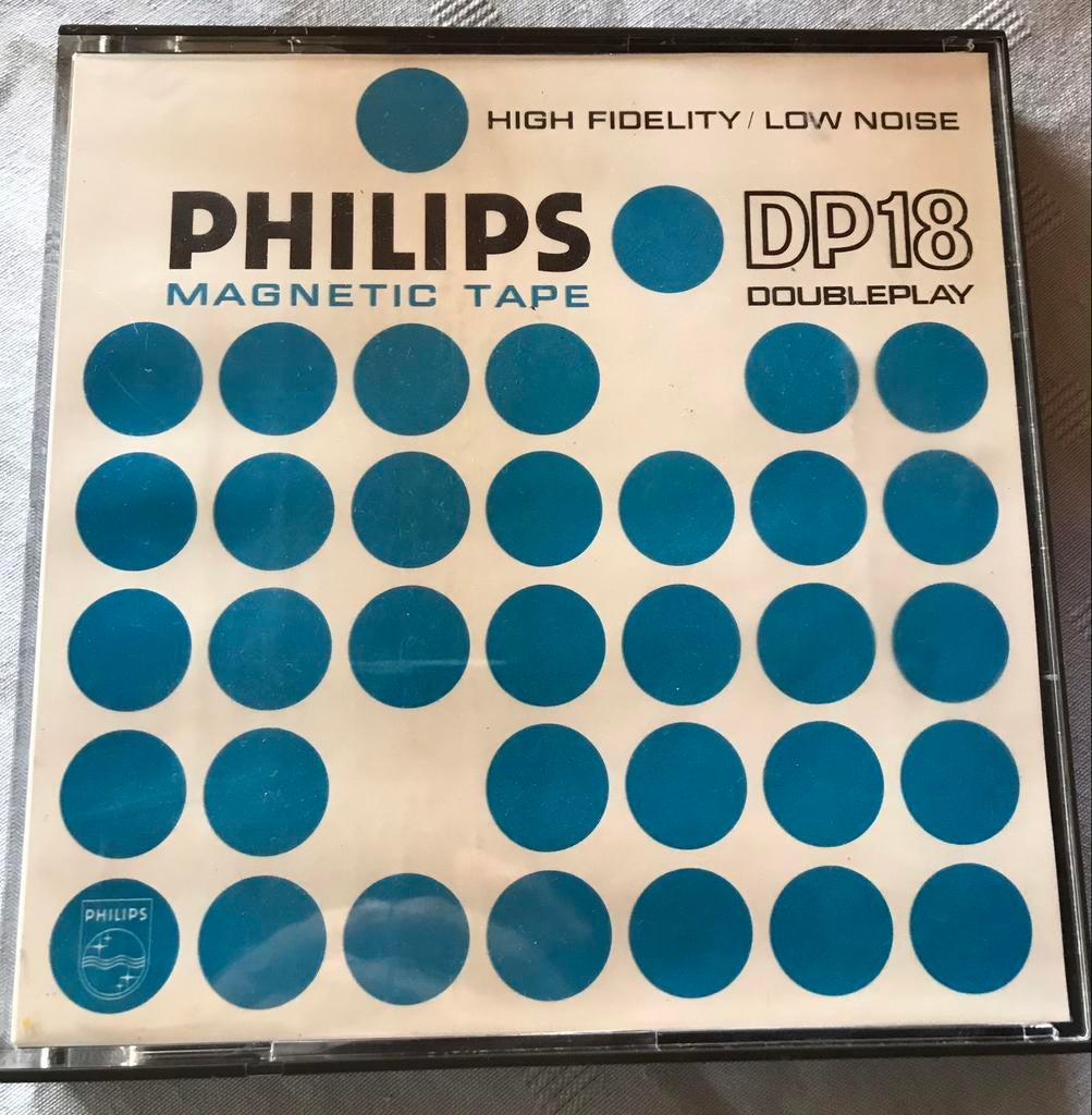 Vintage magnetic tape philips dp 18 doubleplay, Enlèvement ou Envoi