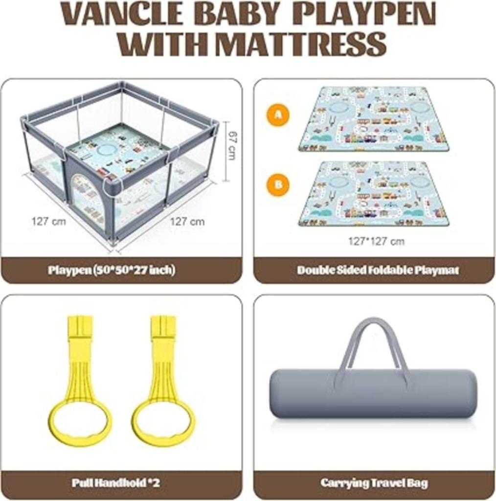 Baby Box Baby Park Speelbox LIVRAISON RAPIDE ET GRATUITE, VANCLE, -, -, Carré