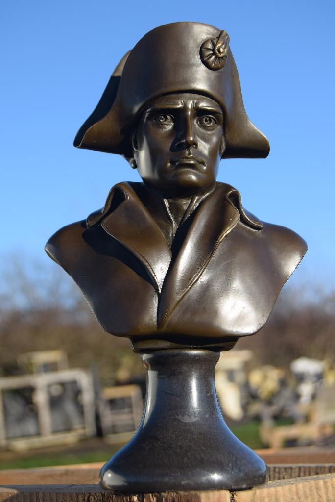 BUSTE DE NAPOLEON EN BRONZE SIGNE SUR SOCLE MARBRE, Enlèvement ou Envoi, Bronze