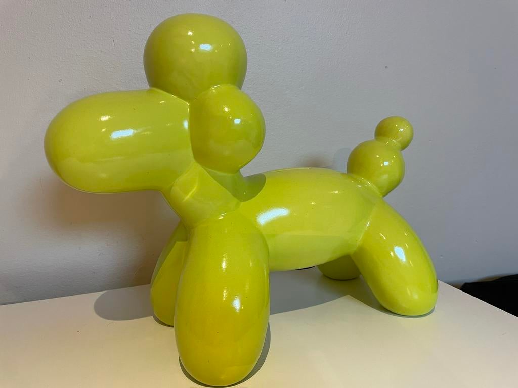 Appelgroene poedelspaarpot J-Line, Zo goed als nieuw, Steen, Aardewerk of Keramiek