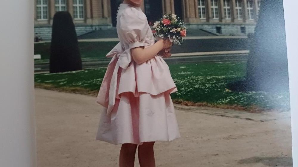 robe de cérémonie en soie sauvage, Enlèvement ou Envoi, Comme neuf, Fille, Robe ou Jupe