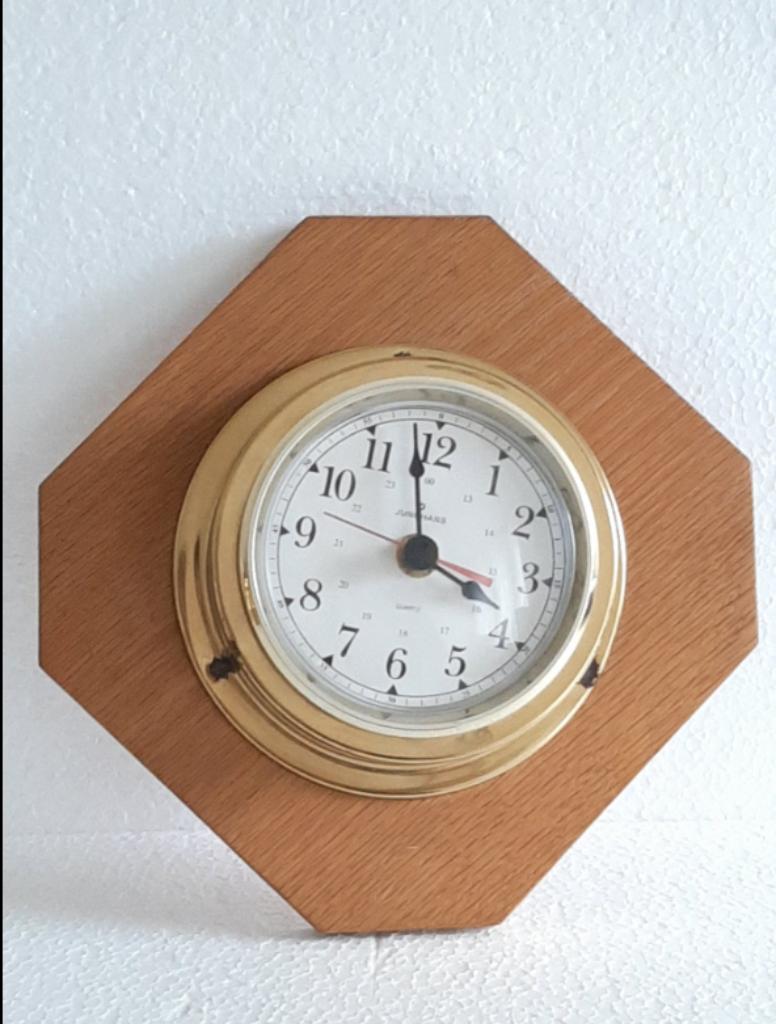 Junghans - Scheepsklok - Hout, messing, Ophalen of Verzenden