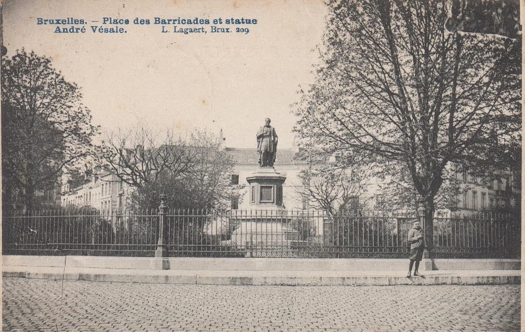 1909 - BELGIQUE - Bruxelles - Place des Barricades, Envoi, Avant 1920, Affranchie, Bruxelles (Capitale)