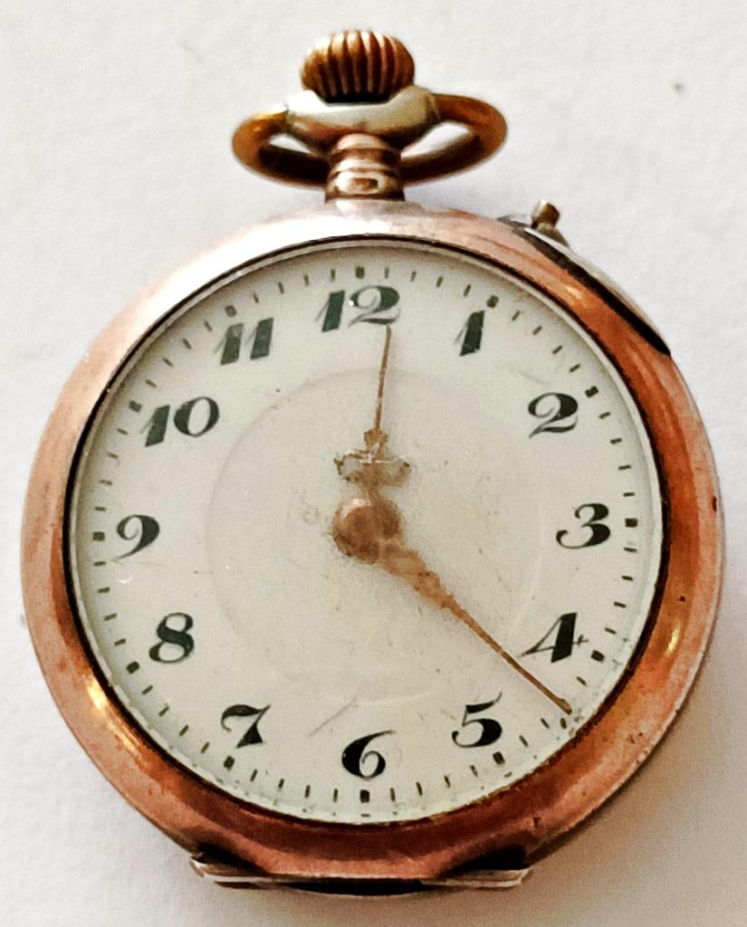 Montre de poche dame en argent galonné, chiffres árabes, Enlèvement ou Envoi, Utilisé