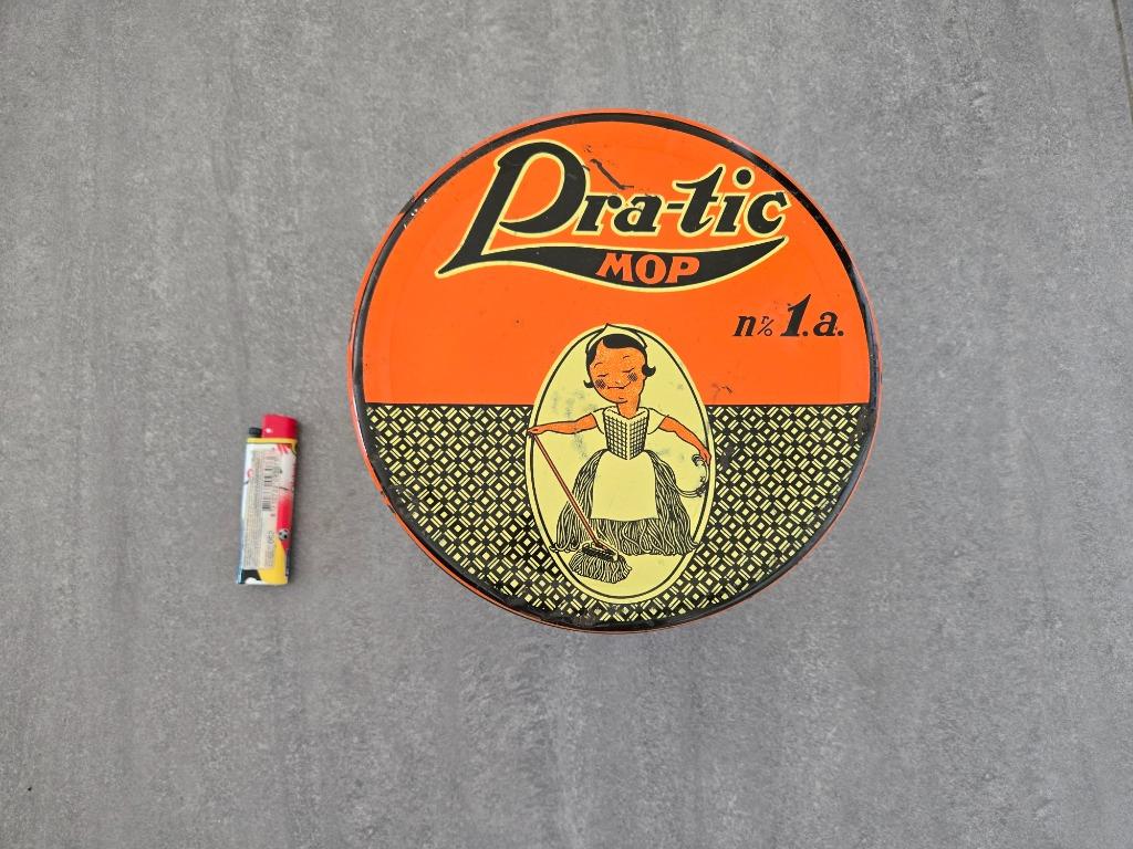 Blikken reclame doos pratic, Verzamelen, Ophalen of Verzenden