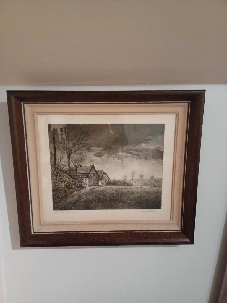 GRANDE GRAVURE EMILE DE COOMAN 1994 « MARCH SHOWERS », Antiquités & Art, Art | Eaux-fortes & Gravures, Enlèvement