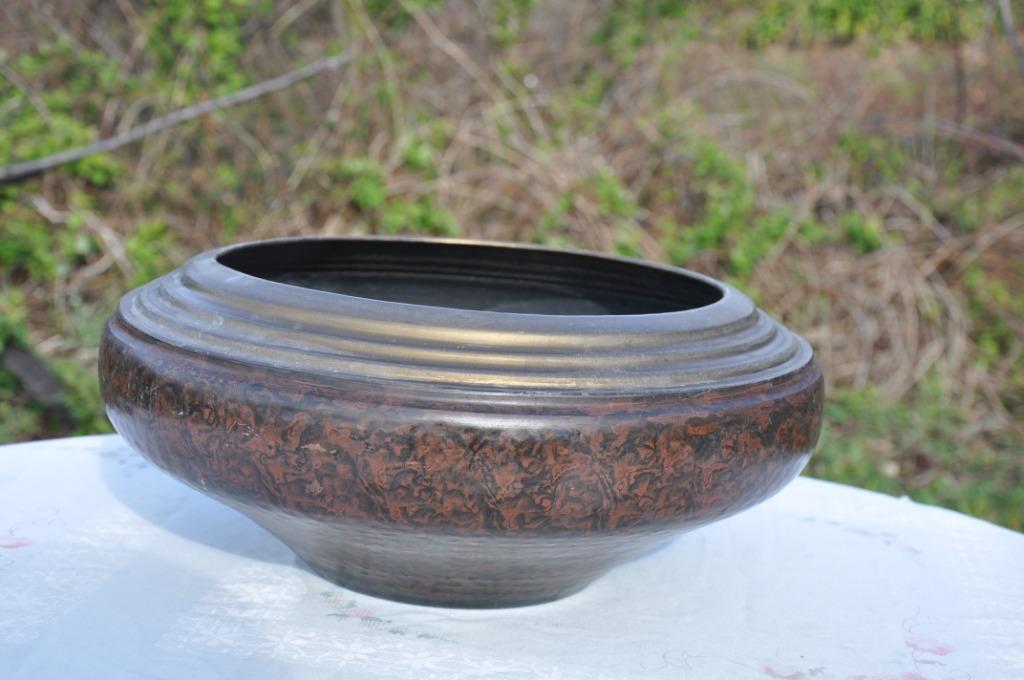 cache pot en cuivre marbré, Antiquités & Art, Antiquités | Bronze & Cuivre, Enlèvement ou Envoi, Cuivre