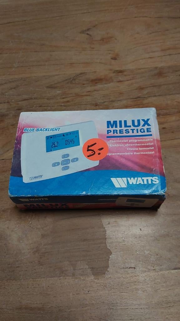 Watts - Thermostat programmable Milux Prestige, Enlèvement ou Envoi