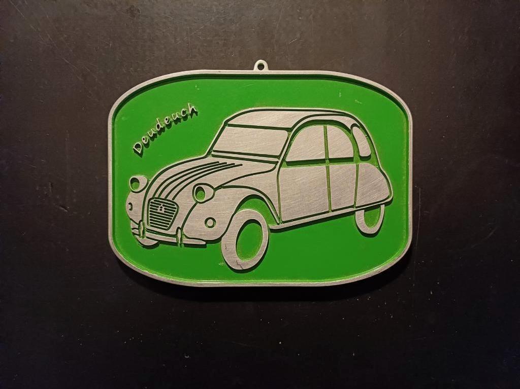 Aluminium CITROËN 2CV EEND afbeelding reclame plaat, Ophalen of Verzenden, Zo goed als nieuw
