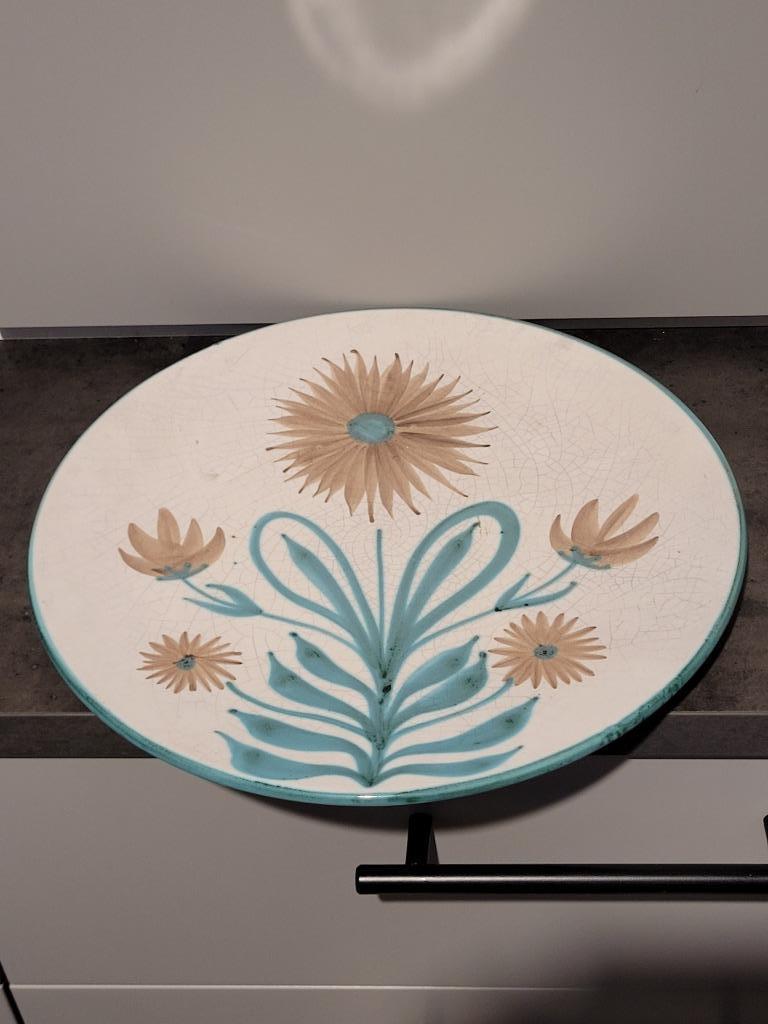 grand plat céramique robert picault vallauris diamètre 32 cm, Antiquités & Art, Antiquités | Céramique & Poterie, Enlèvement ou Envoi