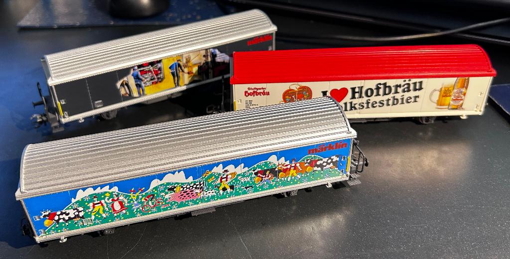 3353. Set van 3 4735 H0 Märklin dozen/koelkasten., Ophalen of Verzenden, Zo goed als nieuw, Wagon, Märklin