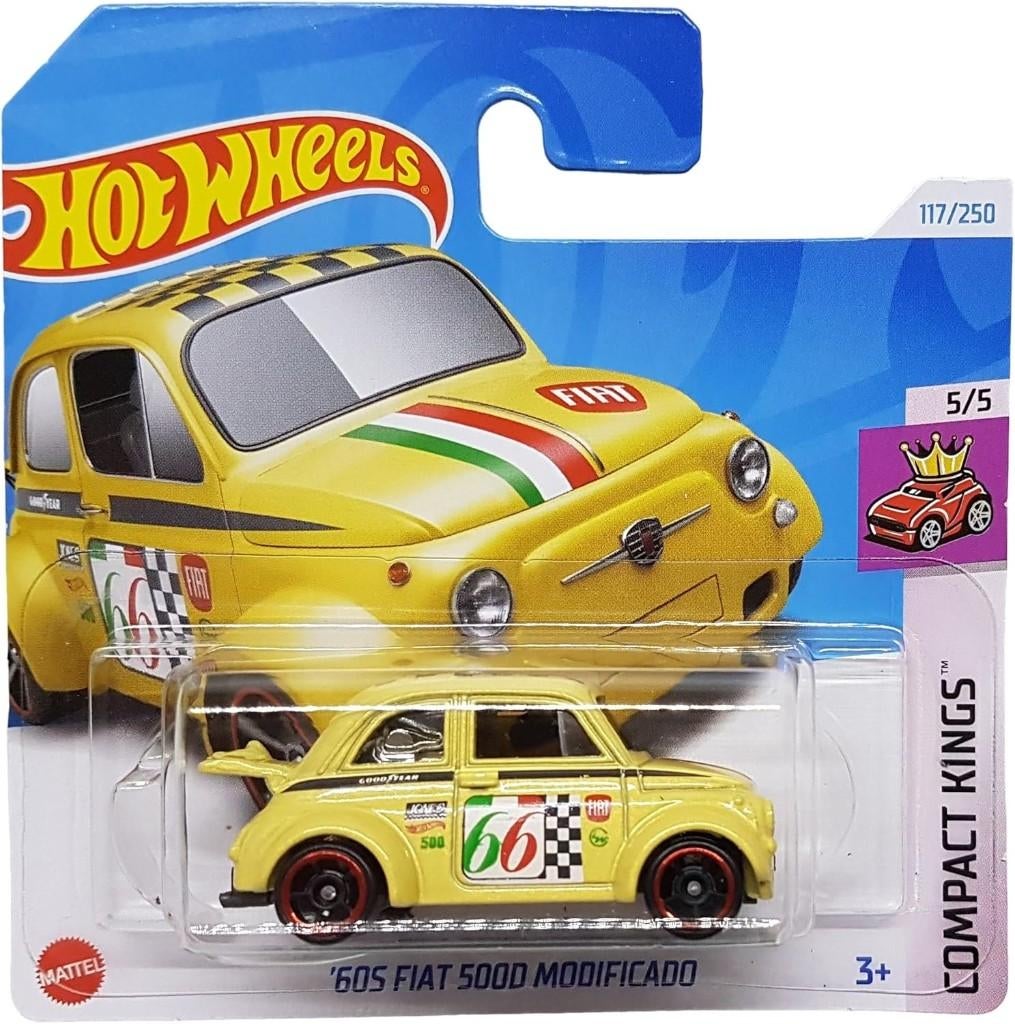 Hot Wheels - Compact Kings - '60S Fiat 500D Modificado 1:64, Neuf, 333 Continental Boulevard, El Segundo, CA 90245, United States
