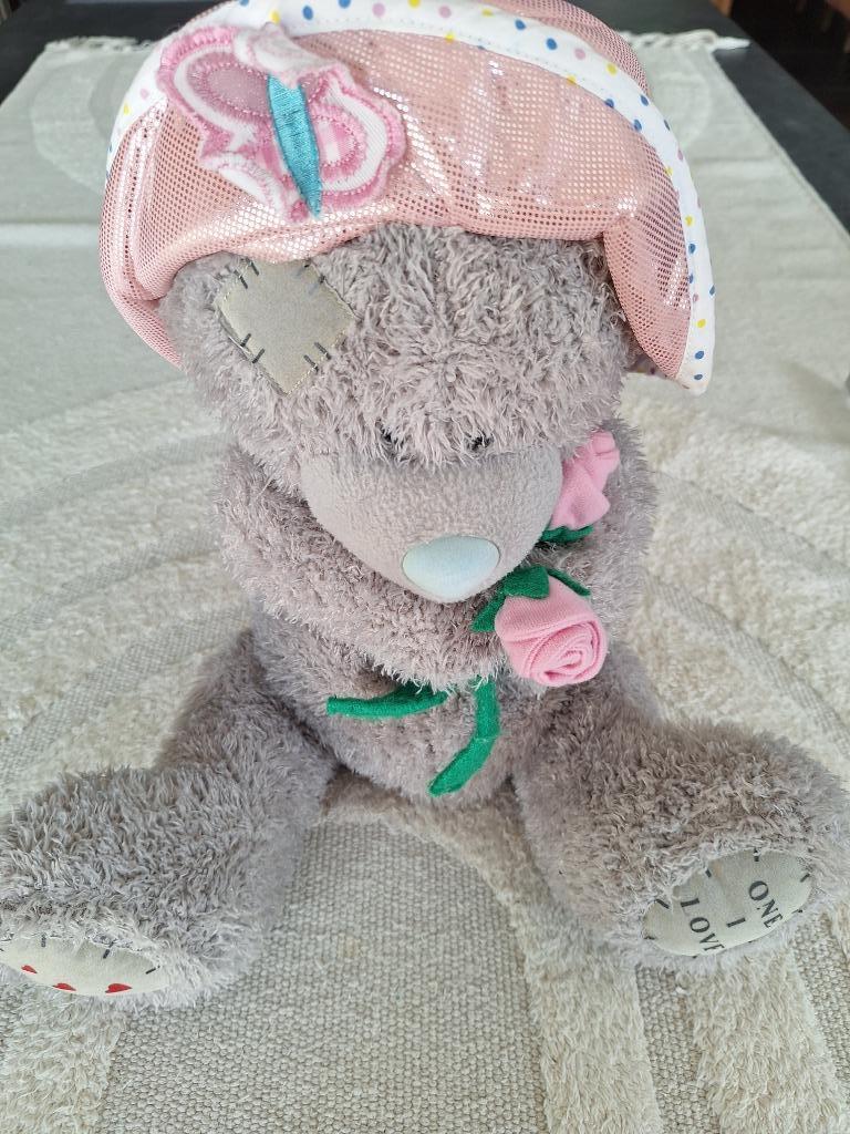 Me to you beer met hoedje en roos one i love, Kinderen en Baby's, Ophalen of Verzenden, Zo goed als nieuw, Beer